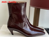 Stella Spur Heeled Ankle Boots in Moca Leather Replica