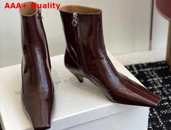 Stella Spur Heeled Ankle Boots in Moca Leather Replica