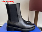 Stuart Weitzman Celia Chelsea Bootie in Black Smooth Leather Replica