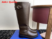 Stuart Weitzman Chrystie Boot in Dark Brown Smooth Leather Replica