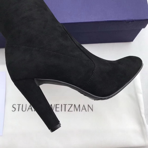 Stuart Weitzman Highland Boot Black Suede For Sale