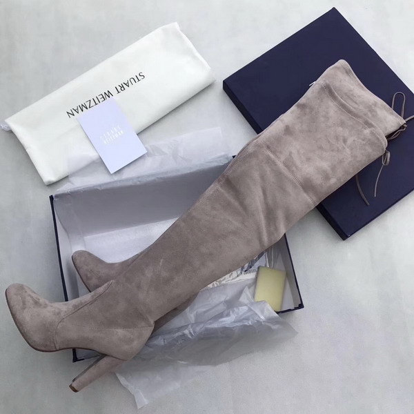 Stuart Weitzman Highland Boot Slate Suede For Sale