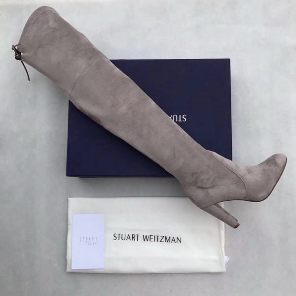 Stuart Weitzman Highland Boot Slate Suede For Sale