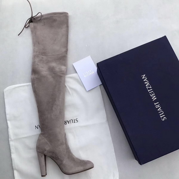Stuart Weitzman Highland Boot Slate Suede For Sale