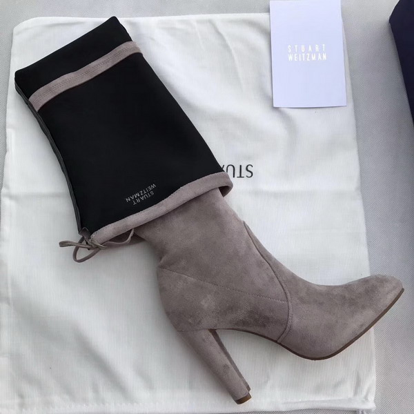 Stuart Weitzman Highland Boot Slate Suede For Sale