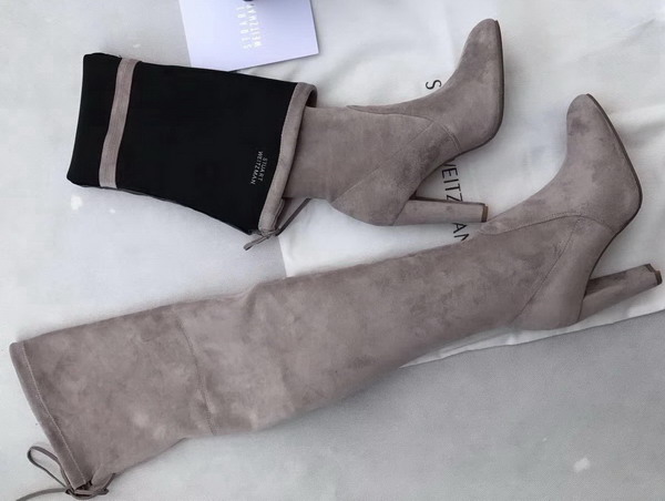 Stuart Weitzman Highland Boot Slate Suede For Sale