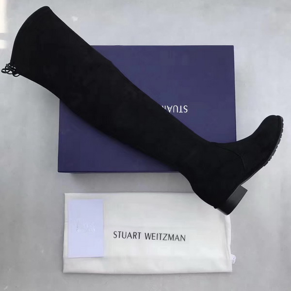 Stuart Weitzman Lowland Boot Black Suede For Sale