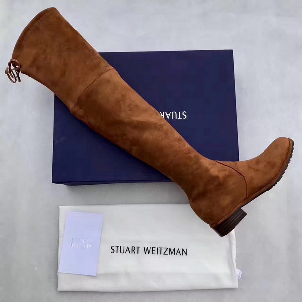 Stuart Weitzman Lowland Boot Brown Suede For Sale