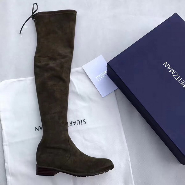 Stuart Weitzman Lowland Boot Olive Suede For Sale