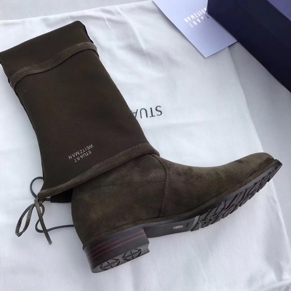Stuart Weitzman Lowland Boot Olive Suede For Sale