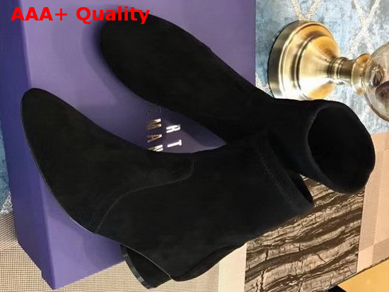 Stuart Weitzman Margot Bootie in Black Suede Replica