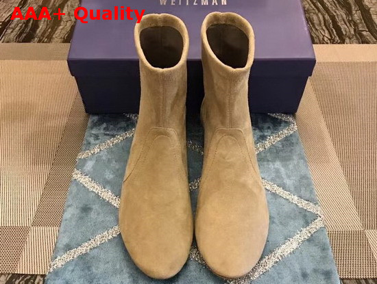 Stuart Weitzman Margot Bootie in Light Brown Suede Replica