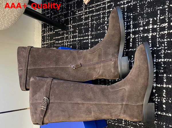 Stuart Weitzman Maverick Knee High Boot in Dark Brown Suede Leather Replica