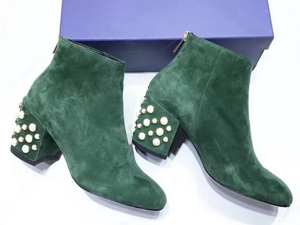 Stuart Weitzman Pearlbacari Bootie Green Suede For Sale