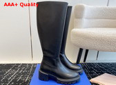 Stuart Weitzman Soho Knee High Boot in Black Calfskin Leather Replica