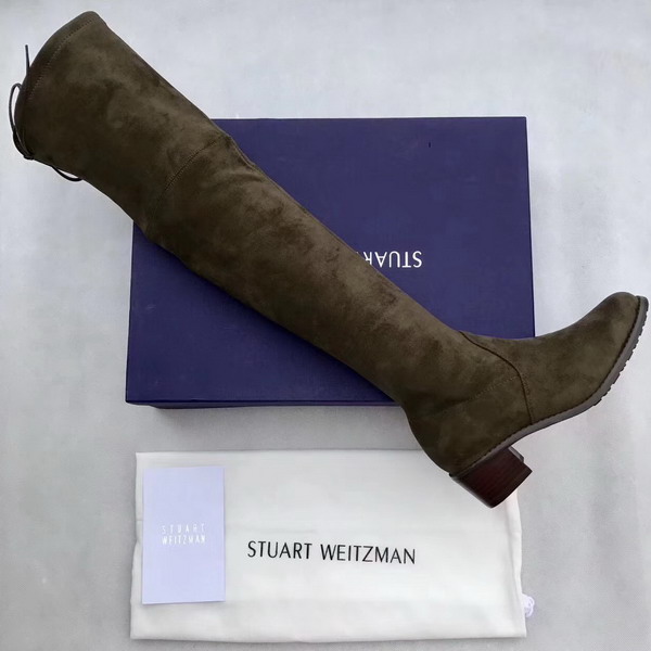 Stuart Weitzman Tieland Boot Olive Suede For Sale
