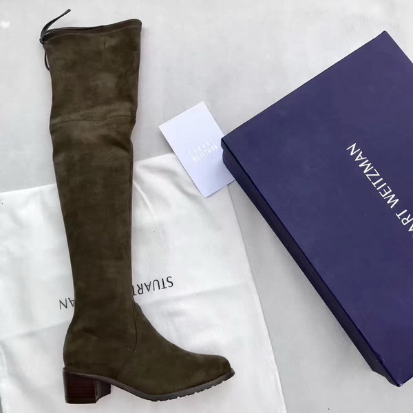 Stuart Weitzman Tieland Boot Olive Suede For Sale