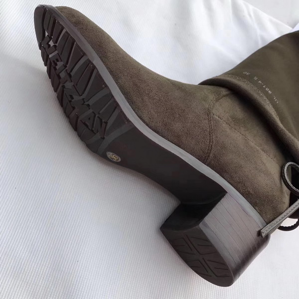 Stuart Weitzman Tieland Boot Olive Suede For Sale