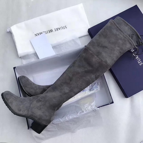 Stuart Weitzman Tieland Boot Slate Suede For Sale