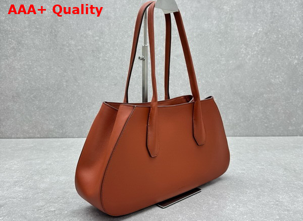 The Row Alger Shoulder Bag Acero Leather Replica
