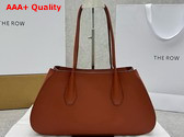 The Row Alger Shoulder Bag Acero Leather Replica