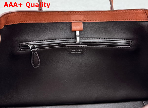 The Row Alger Shoulder Bag Acero Leather Replica