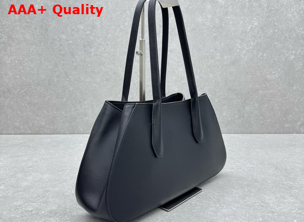 The Row Alger Shoulder Bag Black Leather Replica