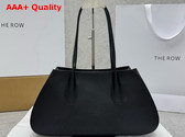 The Row Alger Shoulder Bag Black Leather Replica