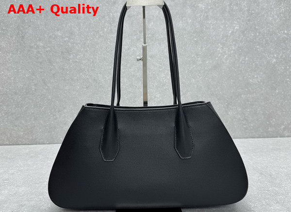 The Row Alger Shoulder Bag Black Leather Replica