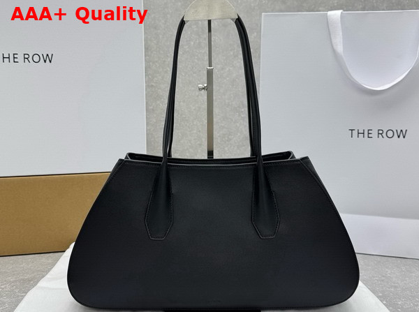 The Row Alger Shoulder Bag Black Leather Replica