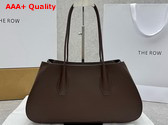 The Row Alger Shoulder Bag Deep Brown Leather Replica