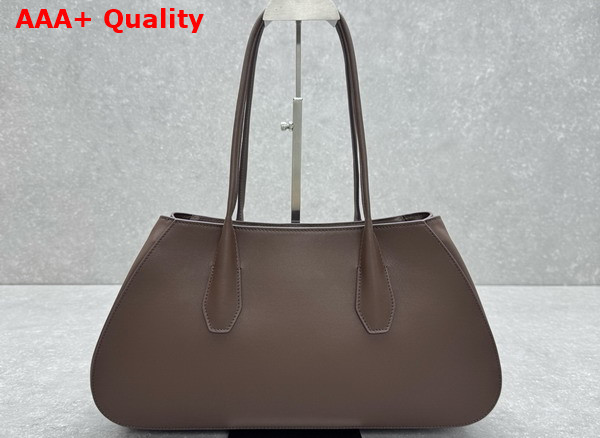 The Row Alger Shoulder Bag Deep Brown Leather Replica