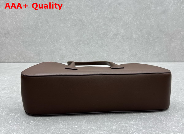 The Row Alger Shoulder Bag Deep Brown Leather Replica