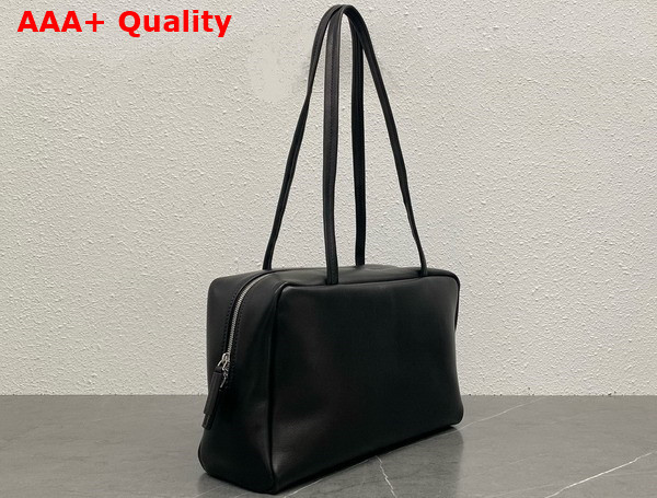 The Row Astra Bowling Bag in Black Leather Replica