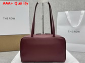 The Row Astra Bowling Bag in Dark Red Leather Replica