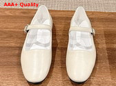 The Row Ava Shoe in Ivory Leather Replica