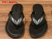 The Row Beach Flip Flop in Black Rubber Replica