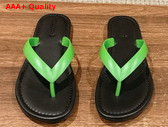 The Row Beach Flip Flop in Green Rubber Replica