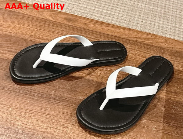 The Row Beach Flip Flop in White Rubber Replica