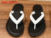 The Row Beach Flip Flop in White Rubber Replica