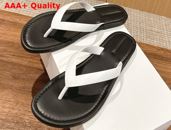 The Row Beach Flip Flop in White Rubber Replica