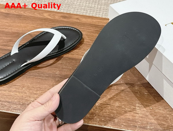 The Row Beach Flip Flop in White Rubber Replica