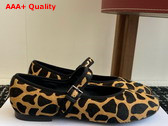 The Row Boheme MJ Shoe in Brown Leopard Pony Hair Replica
