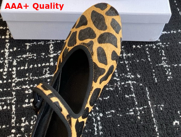 The Row Boheme MJ Shoe in Brown Leopard Pony Hair Replica