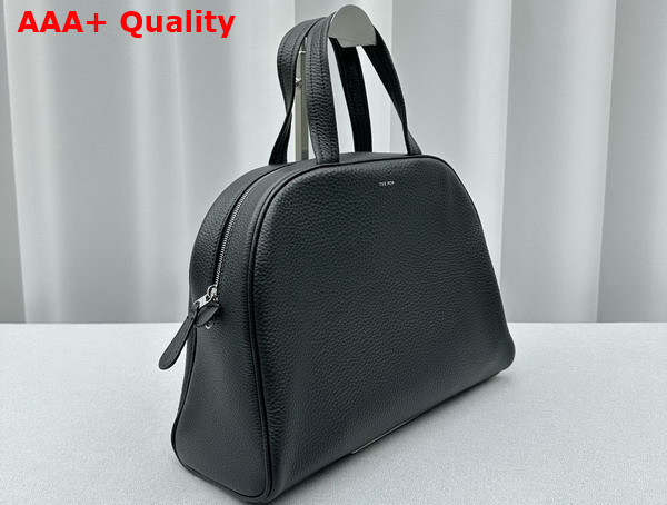 The Row Bowling Bag Two in Black Grained Calfskin Leather Replica
