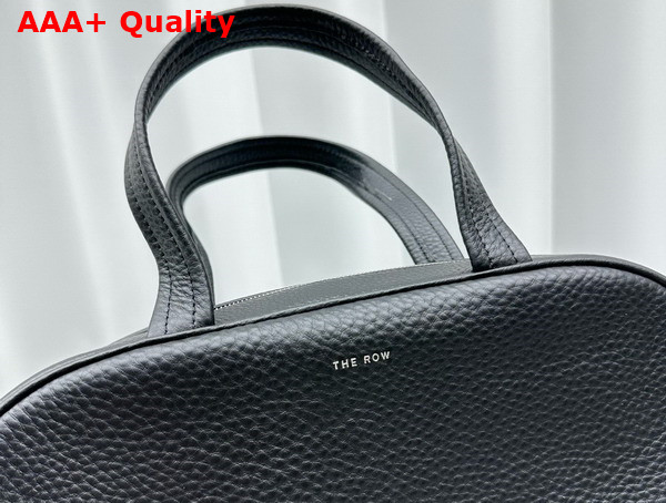 The Row Bowling Bag Two in Black Grained Calfskin Leather Replica