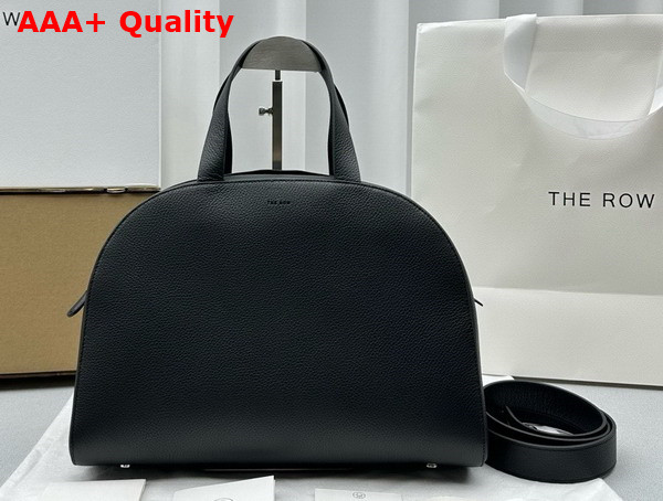 The Row Bowling Bag Two in Black Leather Replica