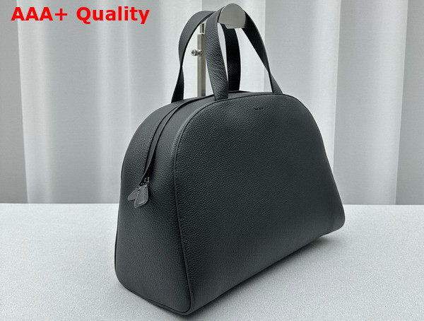 The Row Bowling Bag Two in Black Leather Replica