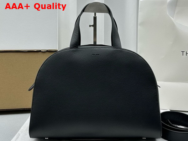The Row Bowling Bag Two in Black Leather Replica