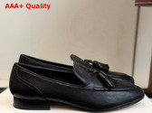 The Row Caden Loafer Black Softly Grained Calfskin Leather Replica